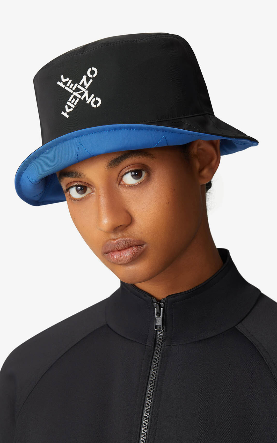 Kenzo Sport Little X Bucket Hat Black For Womens 9780WEMXA